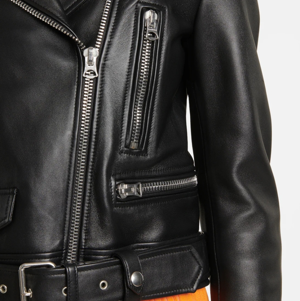 Acne studios leather biker jacket - Picture 3 of 10